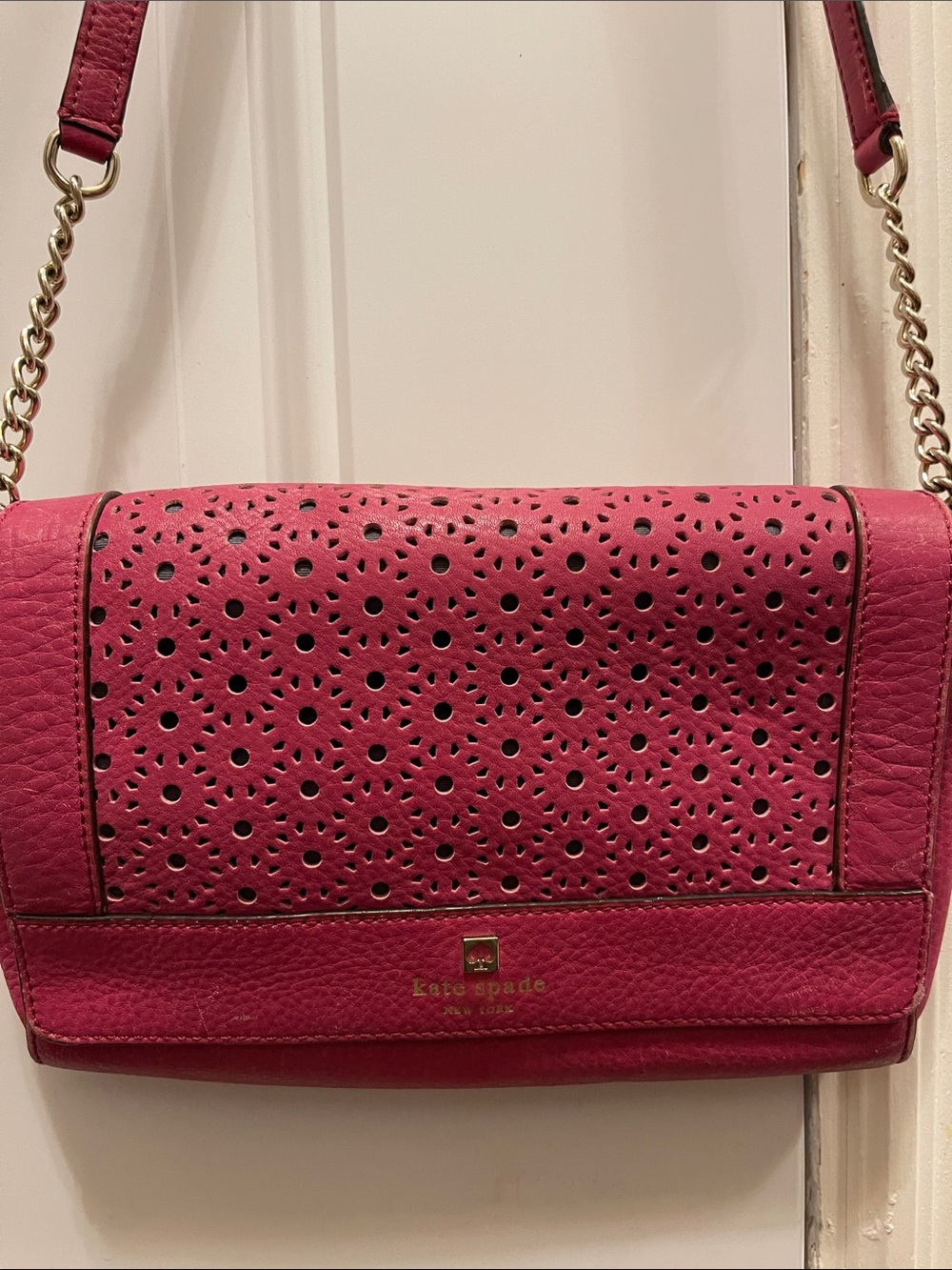 Kate Spade Kari Perri Lane Pink Leather Crossbody Shoulder Bag - Picture 3 of 7